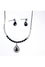 CSE0049 - Silver, Black Stone Formal Set