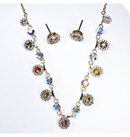 CSE0054 - Gold, Multicolour Stone Formal Set