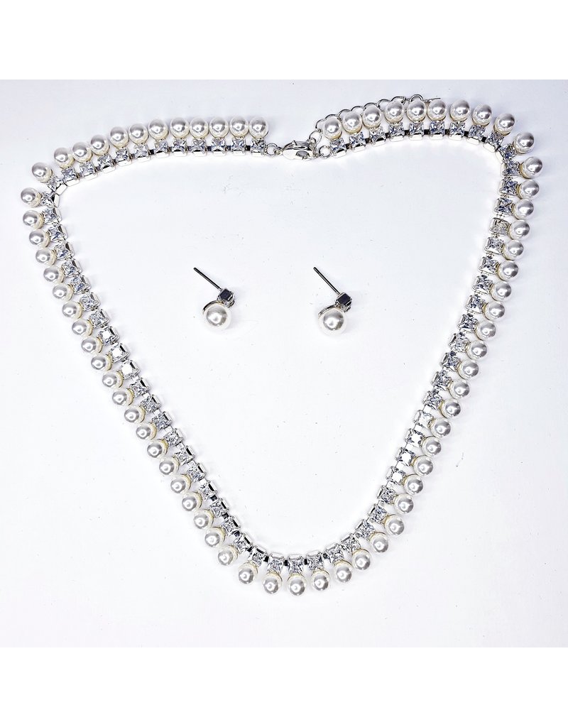 CSE0059 - Silver, Pearl Formal Set