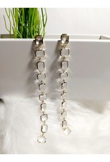 E87 -Gold Rect Ext Long Drop