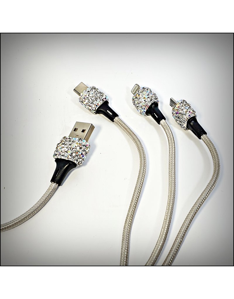 HRG0303 - Silver 3 Plug Charger Color 3 Head Charger