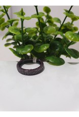 T0180054 - BLACK, PURPLE RING - SIZE 17