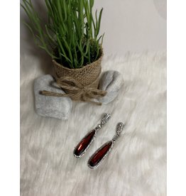 18443467 -Silver And Orange Red Long Ovals