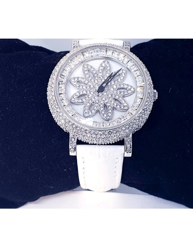50256027-White and Silver Spinning Watch