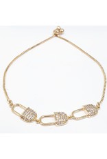 BJI0001 - Gold Pin  Adjustable Bracelet