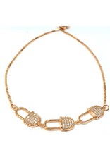 BJI0003 - Rose Gold Pin  Adjustable Bracelet