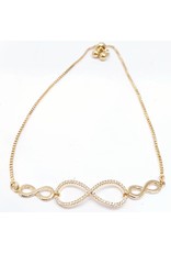 BJI0009 - Gold Infinity  Adjustable Bracelet