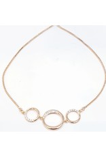 BJI0043 - Gold Circular  Adjustable Bracelet