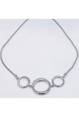 BJI0045 - Silver Circular  Adjustable Bracelet