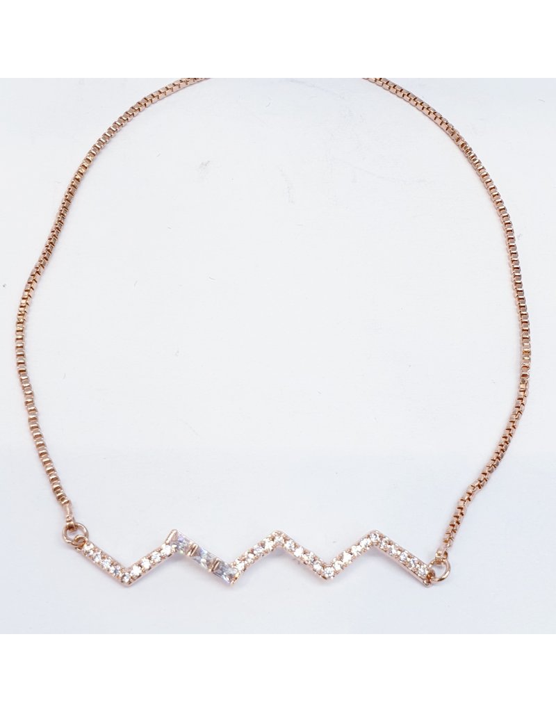 BJI0050 - Rose Gold   Adjustable Bracelet