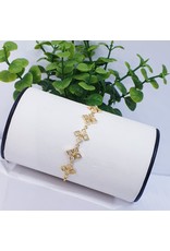 BJI0102 - Gold Flower  Adjustable Bracelet