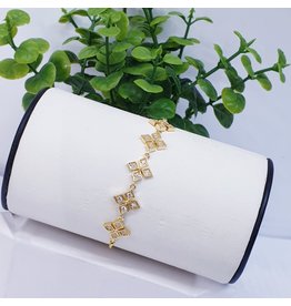 BJI0102 - Gold Flower  Adjustable Bracelet