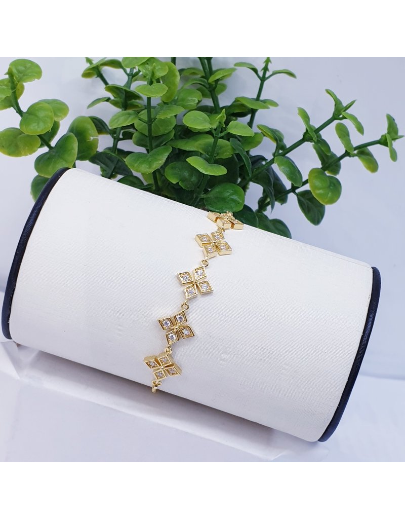 BJI0102 - Gold Flower  Adjustable Bracelet