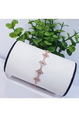 BJI0103 - Rose Gold Flower  Adjustable Bracelet