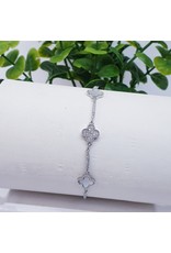 BJI0069 - Silver Clove  Adjustable Bracelet