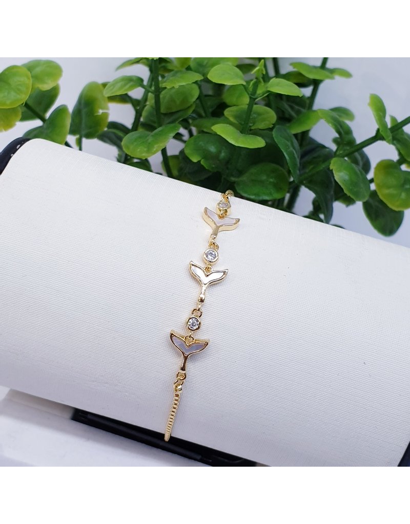 BJI0071 - Gold Mermaid Tail  Adjustable Bracelet