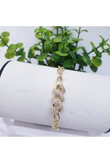 BJI0072 - Gold S Link   Adjustable Bracelet