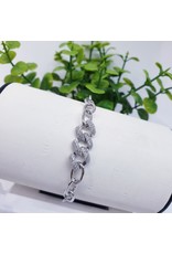 BJI0073 - Silver S Link   Adjustable Bracelet