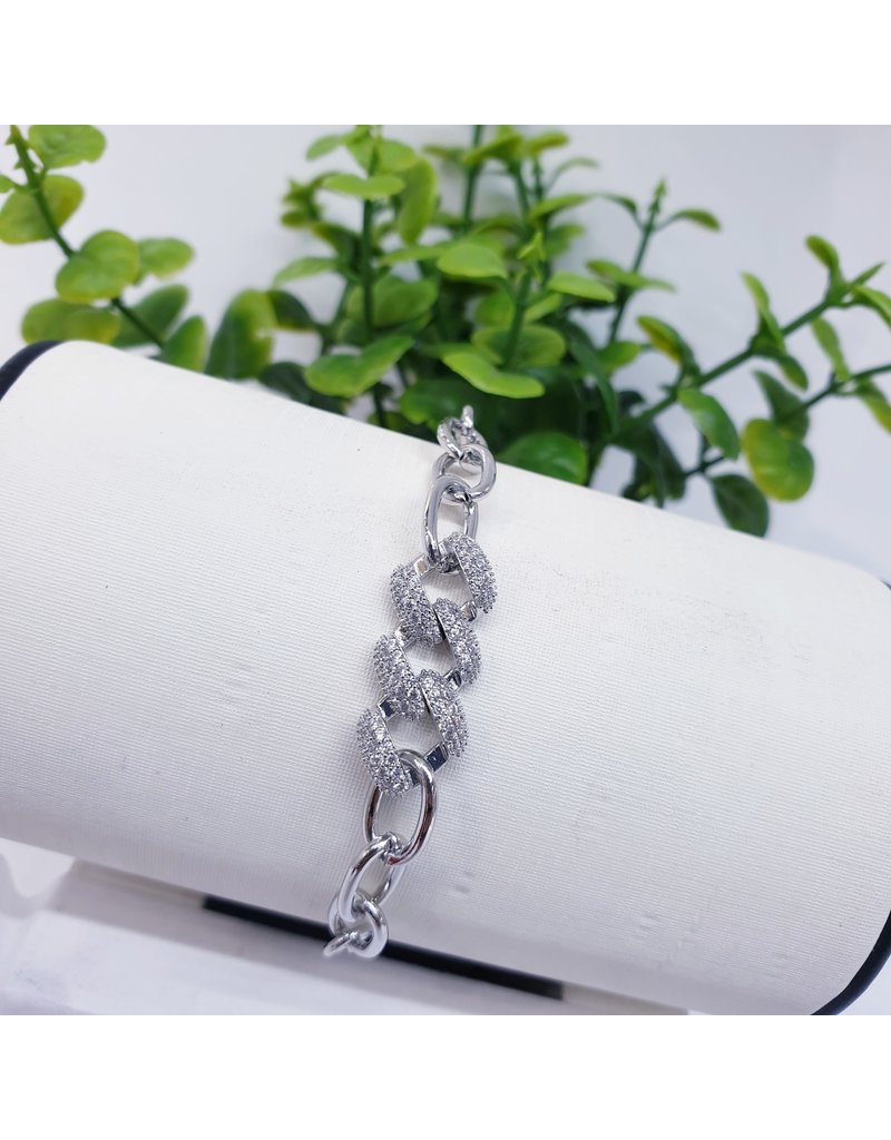 BJI0073 - Silver S Link   Adjustable Bracelet