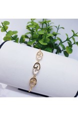 BJI0074 - Gold G  Adjustable Bracelet