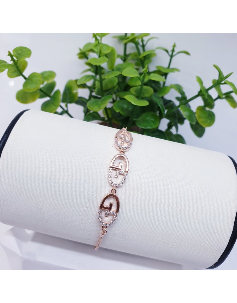 BJI0076 - Rose Gold   Adjustable Bracelet