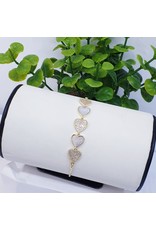 BJI0105 - Gold Heart  Adjustable Bracelet