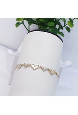 BJI0128 - Gold Heart  Adjustable Bracelet