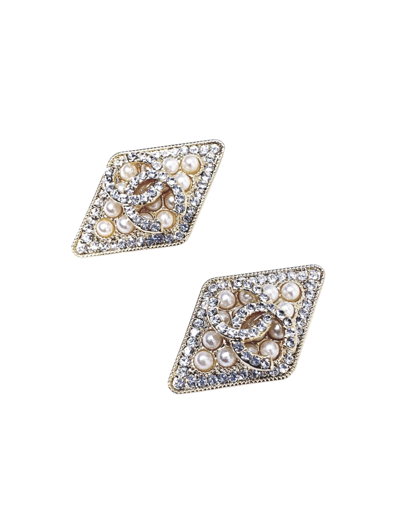 ERH0016 - Gold Pearl Chanel  Earring 342