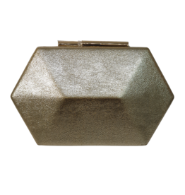 Cta0036 - Gold, Hexagonal Clutch Bag