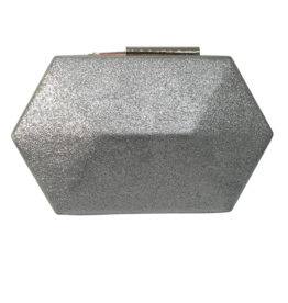 Cta0041 - Silver, Hexagonal Clutch Bag