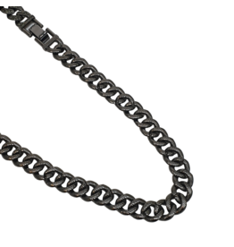 STD0014 Black cubin link necklace