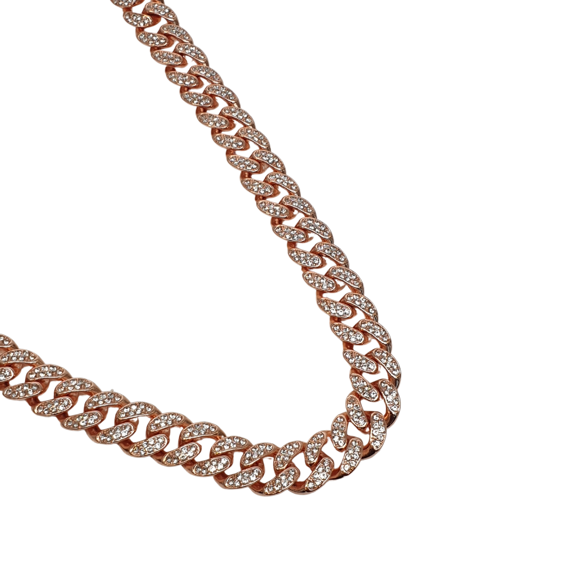 WinTrend Cuban Link Chain Necklace or Bracelet with Design Box Clasp for  Men Boys 10MM/14MM Rose Gold Stainless Steel Hip Hop Miami Curb Chains  7.5-30 inch(10MM, 16