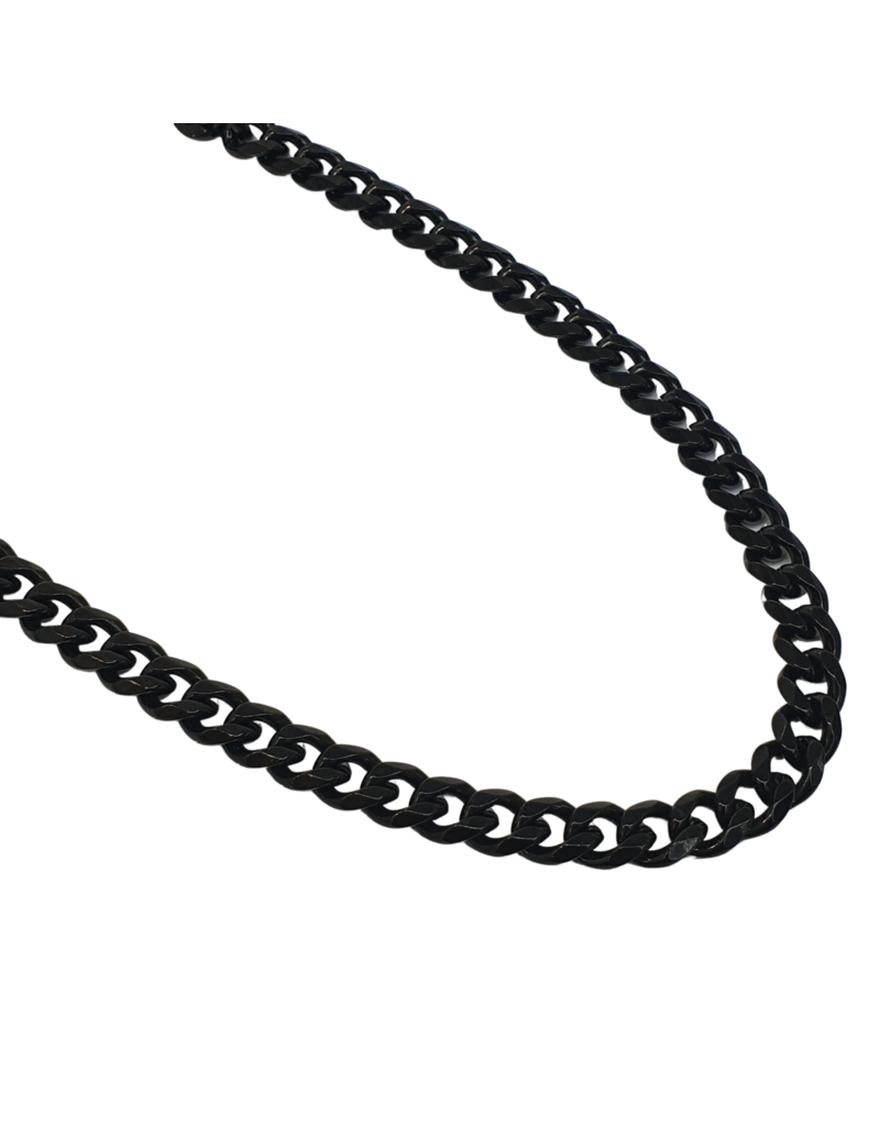 STD0025- Black, Steel 9.8Mm X 60Cm Necklace