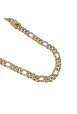 STD0032- Gold Linked 20 Inch Full Stone Necklace