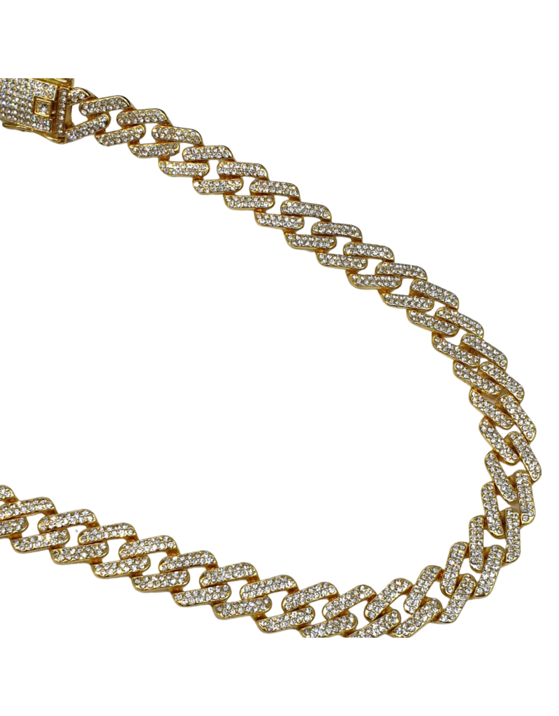 STD0042- S Link, Gold 20 Inch Necklace