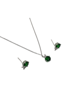 SSA0015- Silver Butterfly Circlenecklace & Earring Set