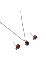 SSA0017- Silver Butterfly Circlenecklace & Earring Set