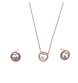 SSA0053- Rose Gold  Necklace & Earring Set
