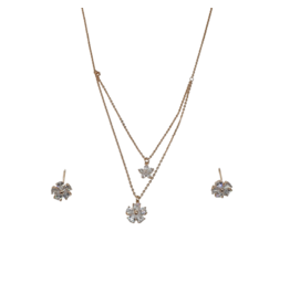 SSA0059- Rose Gold Flower  Necklace