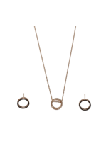 SSA0040- Rose Gold Ring Necklace & Earring Set