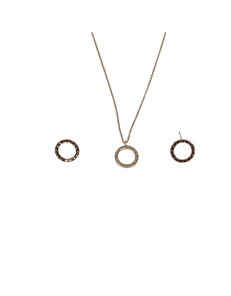 SSA0041- Gold Ring Necklace & Earring Set