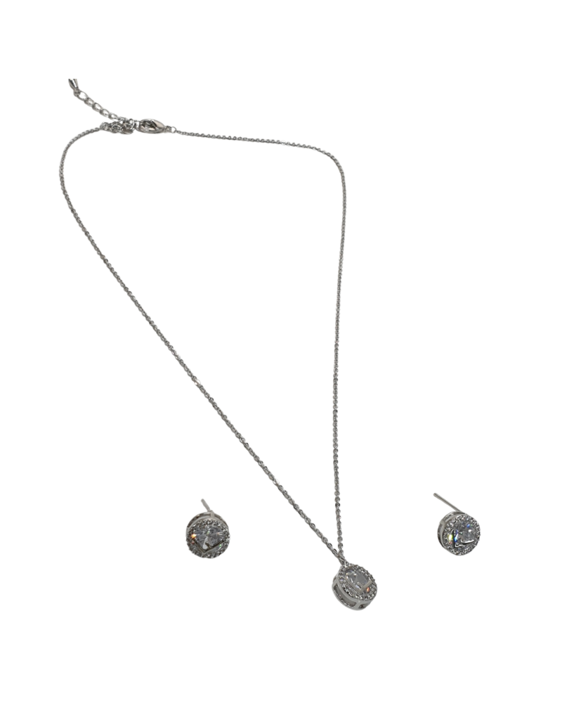 SSA0049-  Circle Necklace & Earring Set