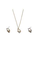 SSA0051- Gold Dior Necklace & Earring Set