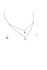 SSA0073- Rose Gold  Necklace & Earring Set