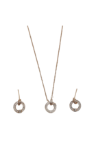 SSA0075- Rose Gold  Necklace & Earring Set
