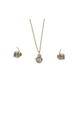 SSA0019- Gold Circles Necklace & Earring Set