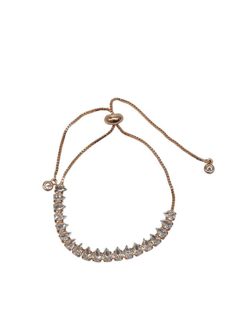 BSD0003- Rose Gold, Teardrop Adjustable Bracelet