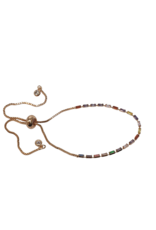BSD0009- Rose Gold, Multicolour, Rectangle Stones Adjustable Bracelet