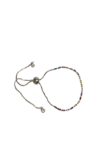 BSD0010- Silver, Multicolour, Rectangle Stones Adjustable Bracelet