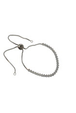 BSD0020- Silver, Small Teardrop Adjustable Bracelet